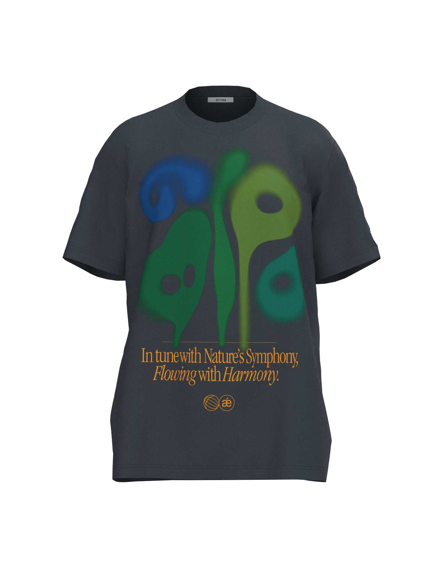 Coming soon【3Dボディスキャンオーダー商品】Flower Graphic T-shirt Charcoal - SITOM