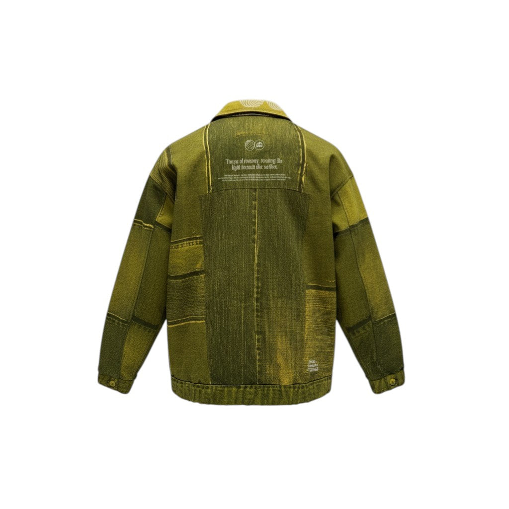 Denim Print Oversized Track Jacket sitom-official