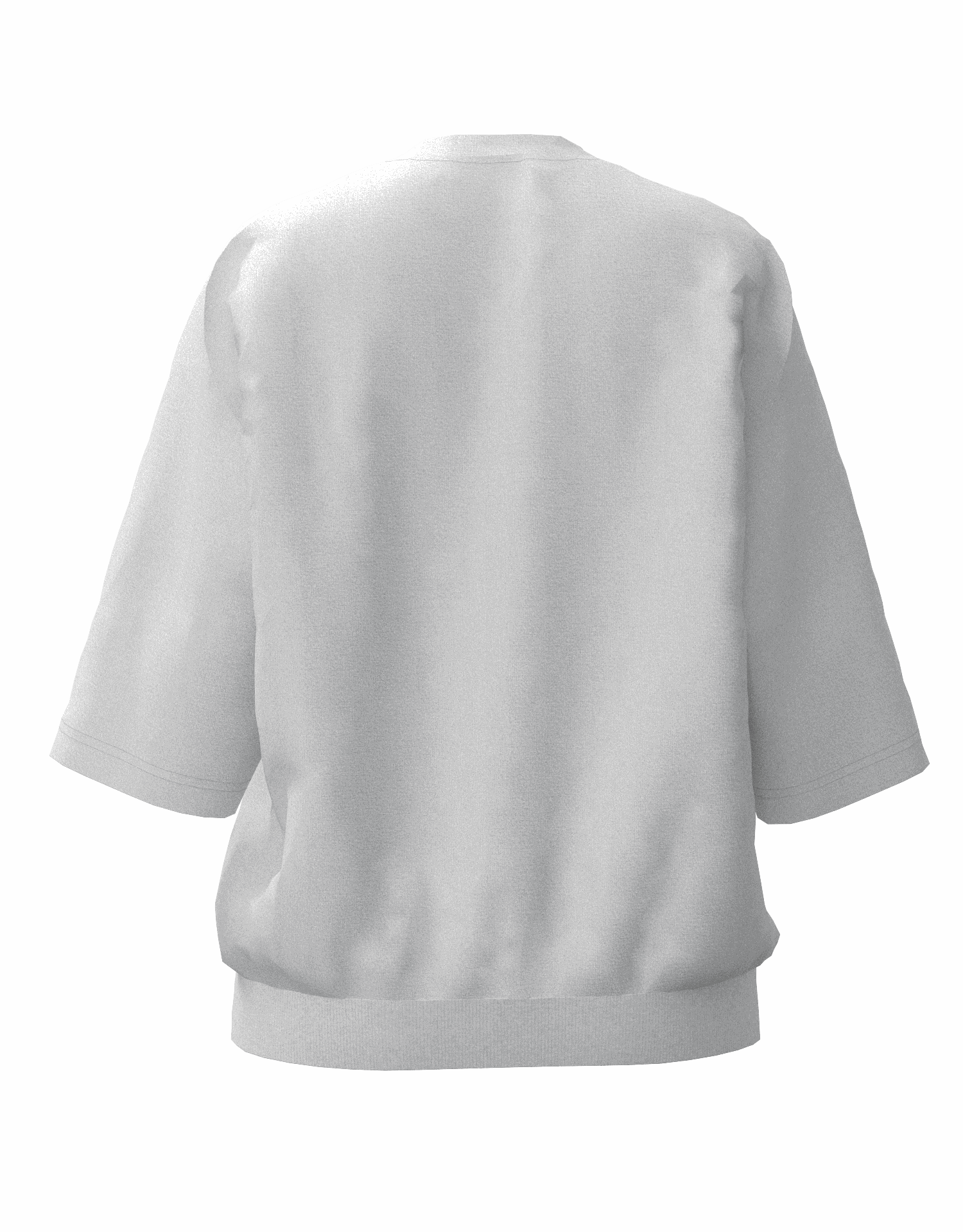 Ribbed hem 3/4 sleeve T-shirt - SITOM