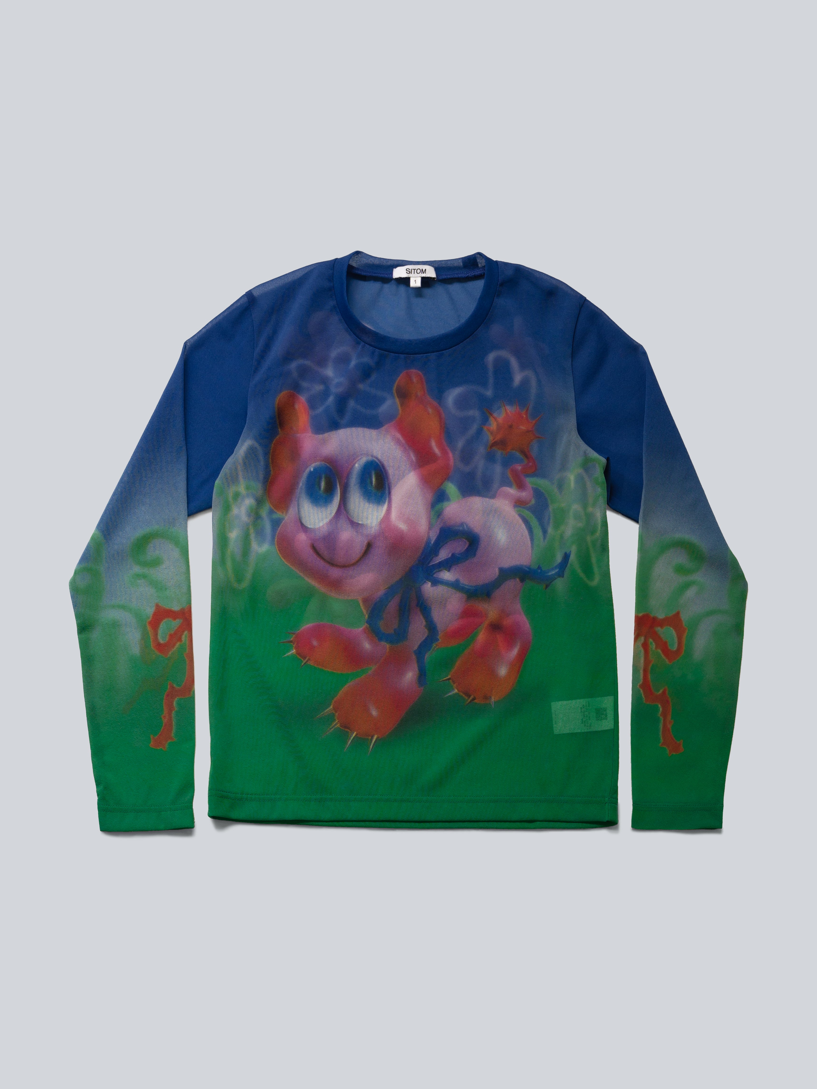 GRAPHIC SHEER LONGSLEEVE T-SHIRT<br>DESIGNED BY NICO ITO - SITOM