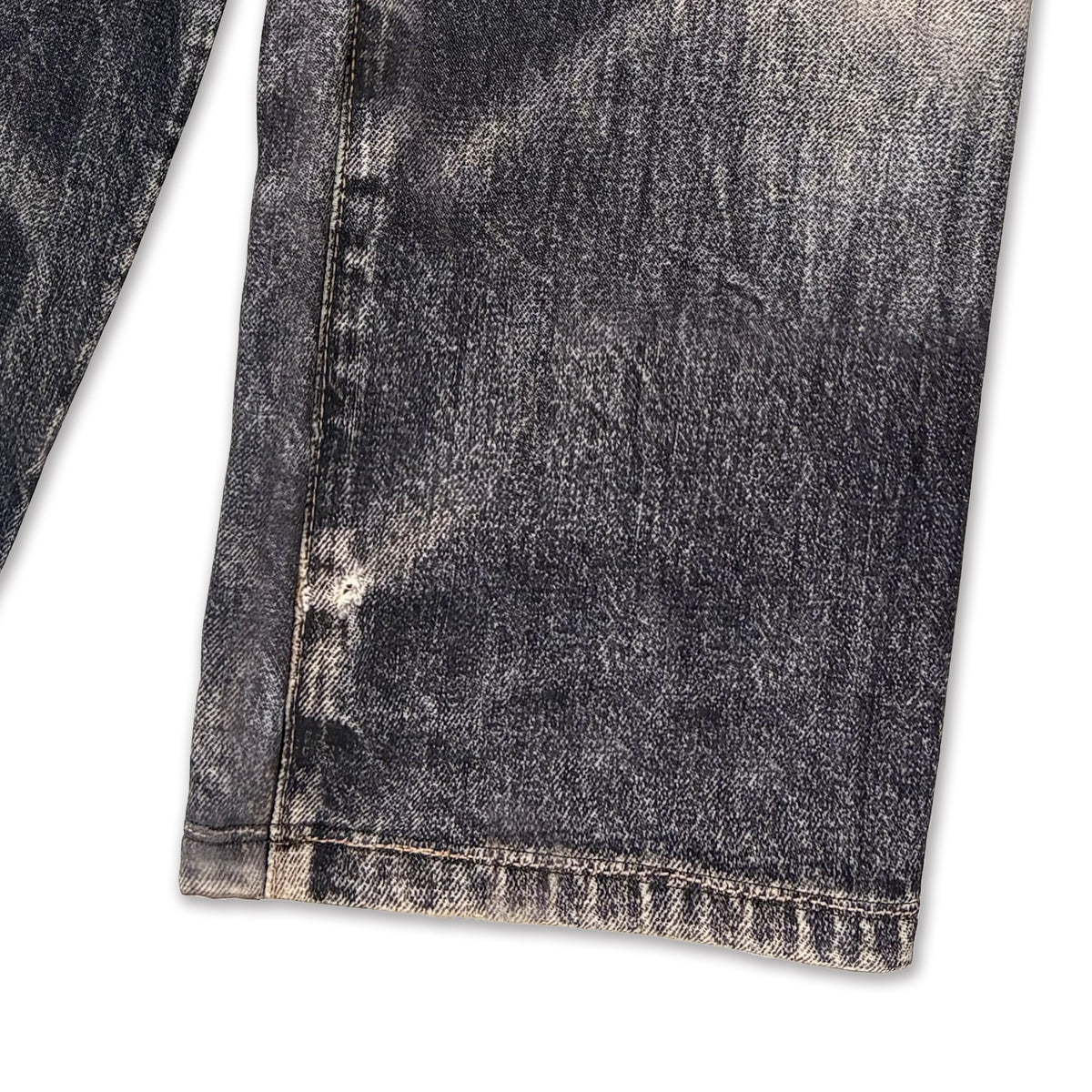 Vintage Denim Print Pants