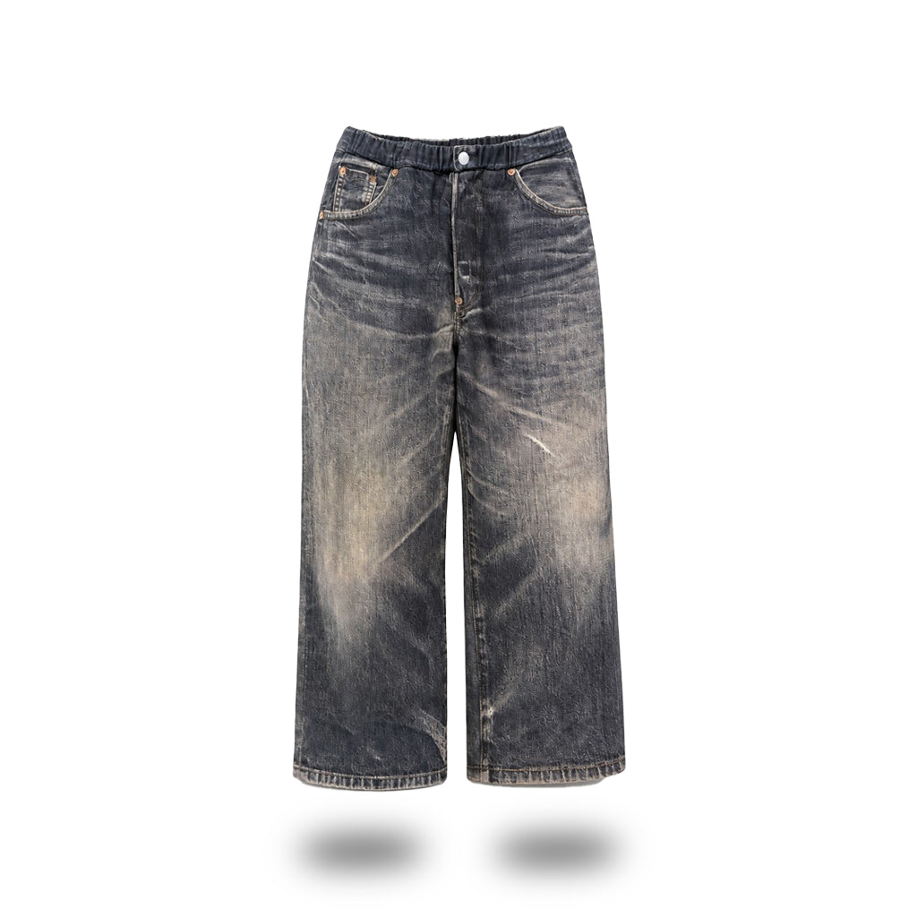 Vintage Denim Print Pants