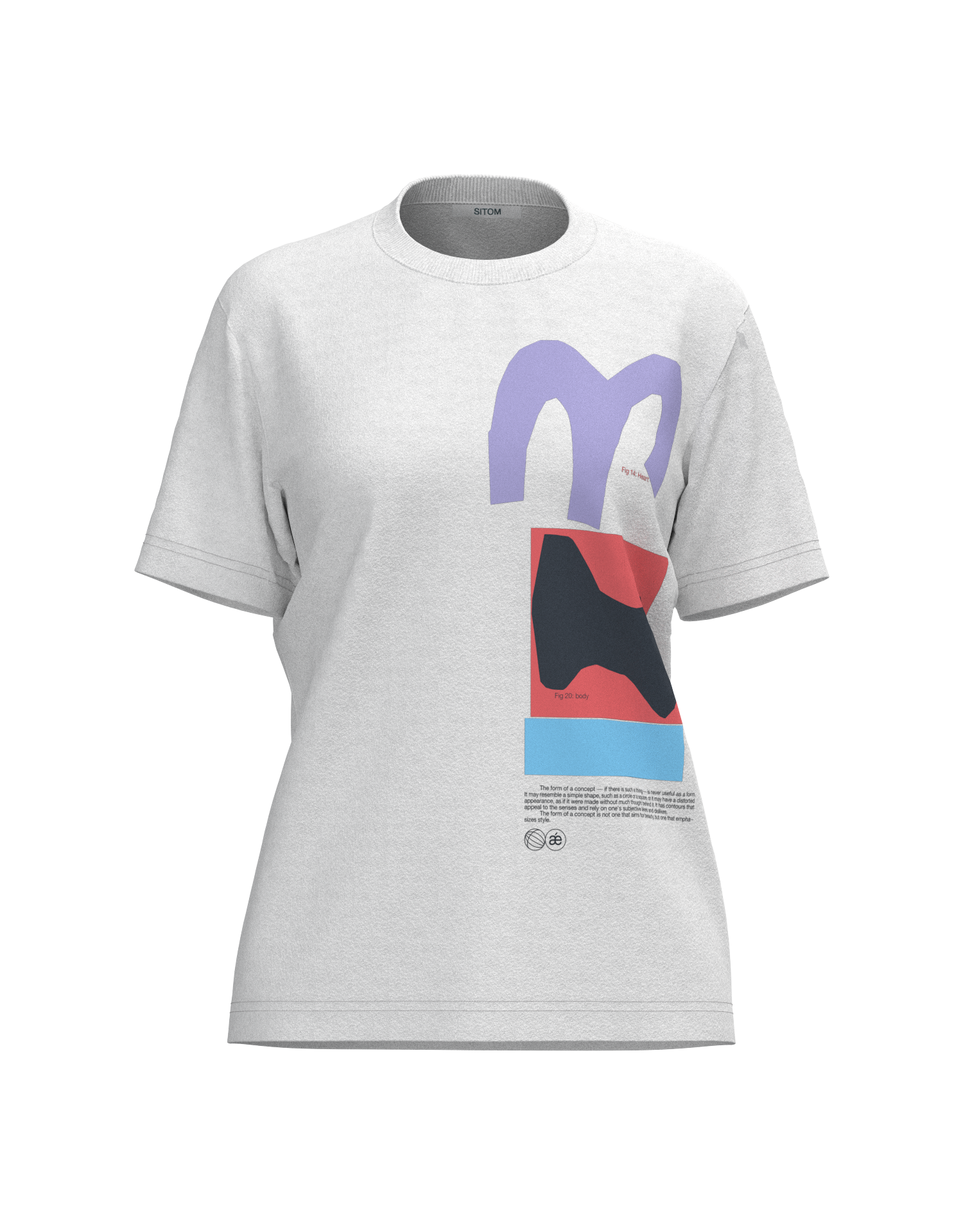 抽象的なデザインが特徴のMorio Deguchiデザイン日本製コットングラフィックTシャツ