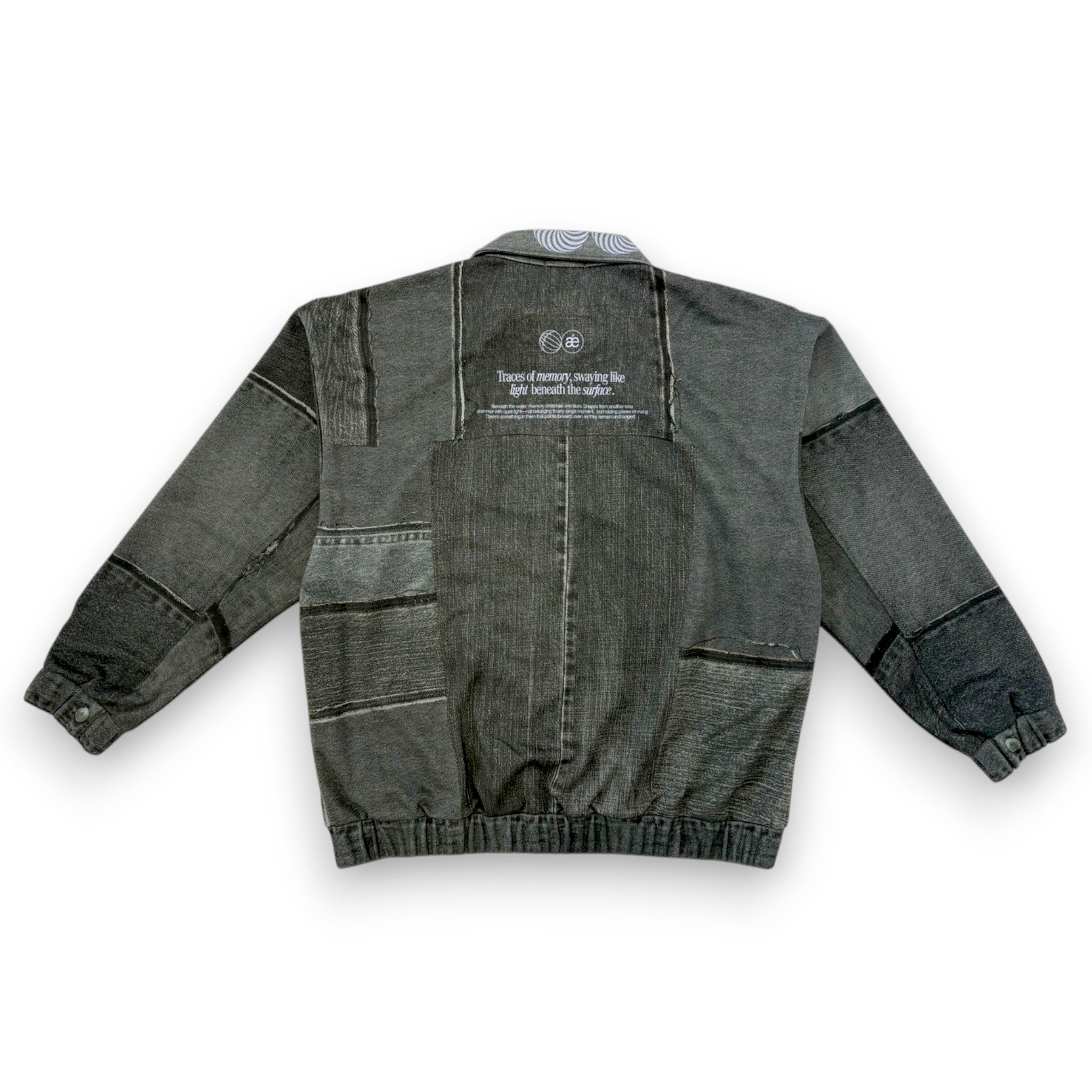 Denim Print Oversized Track Jacket sitom-official