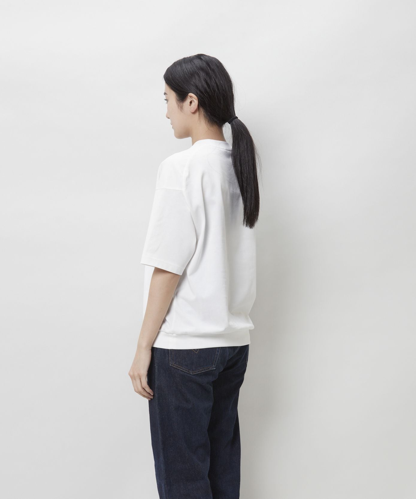 Ribbed hem T-shirt