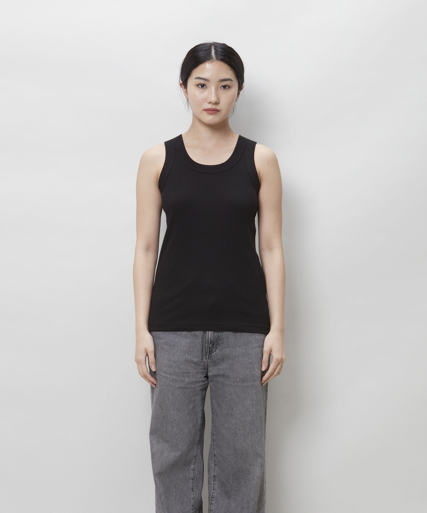 Regular sleeve rib tanktop