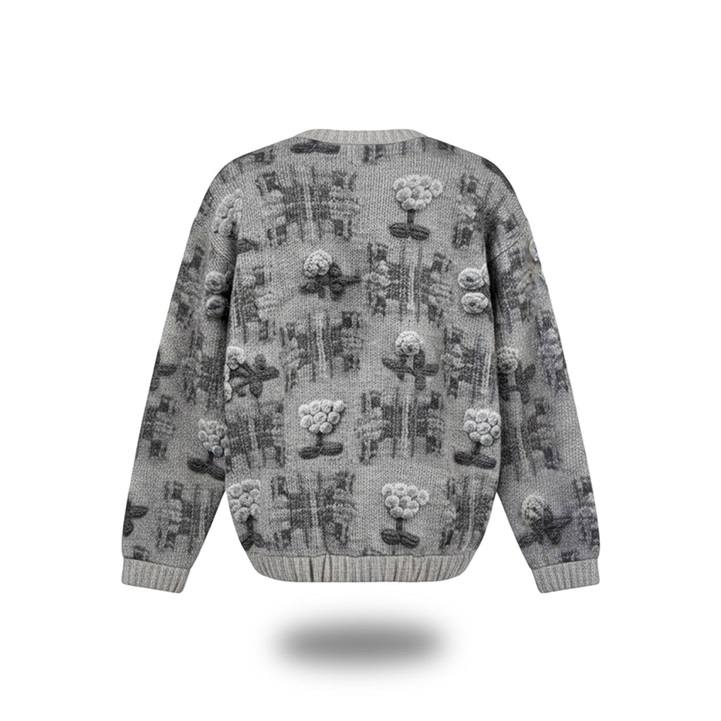 Printed Knit Zip Blouson