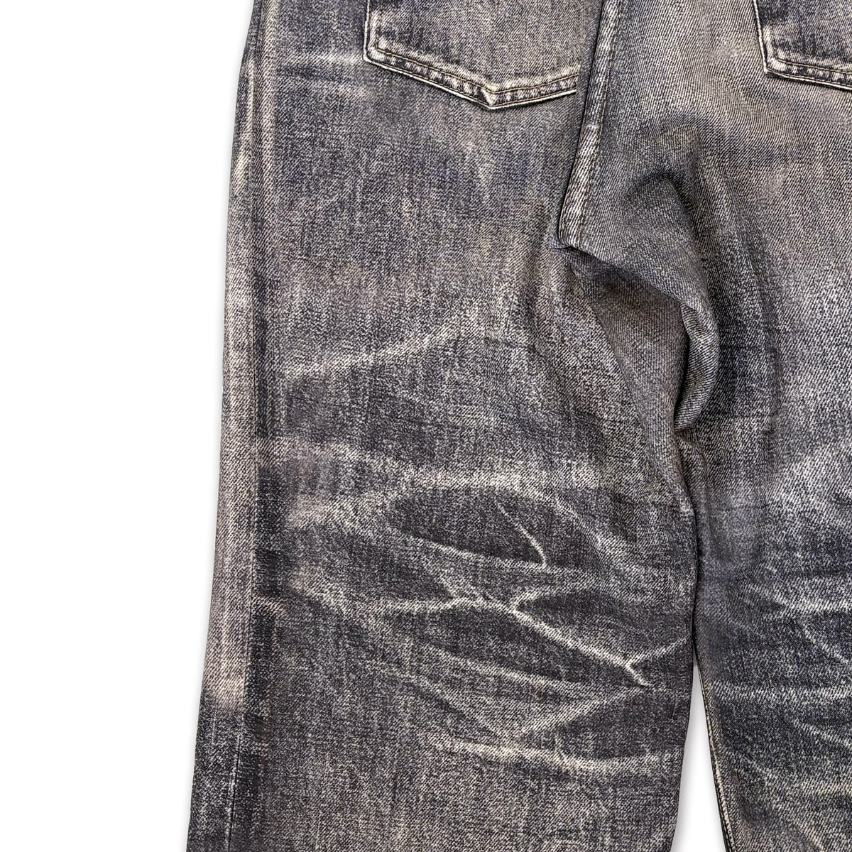 Vintage Denim Print Pants