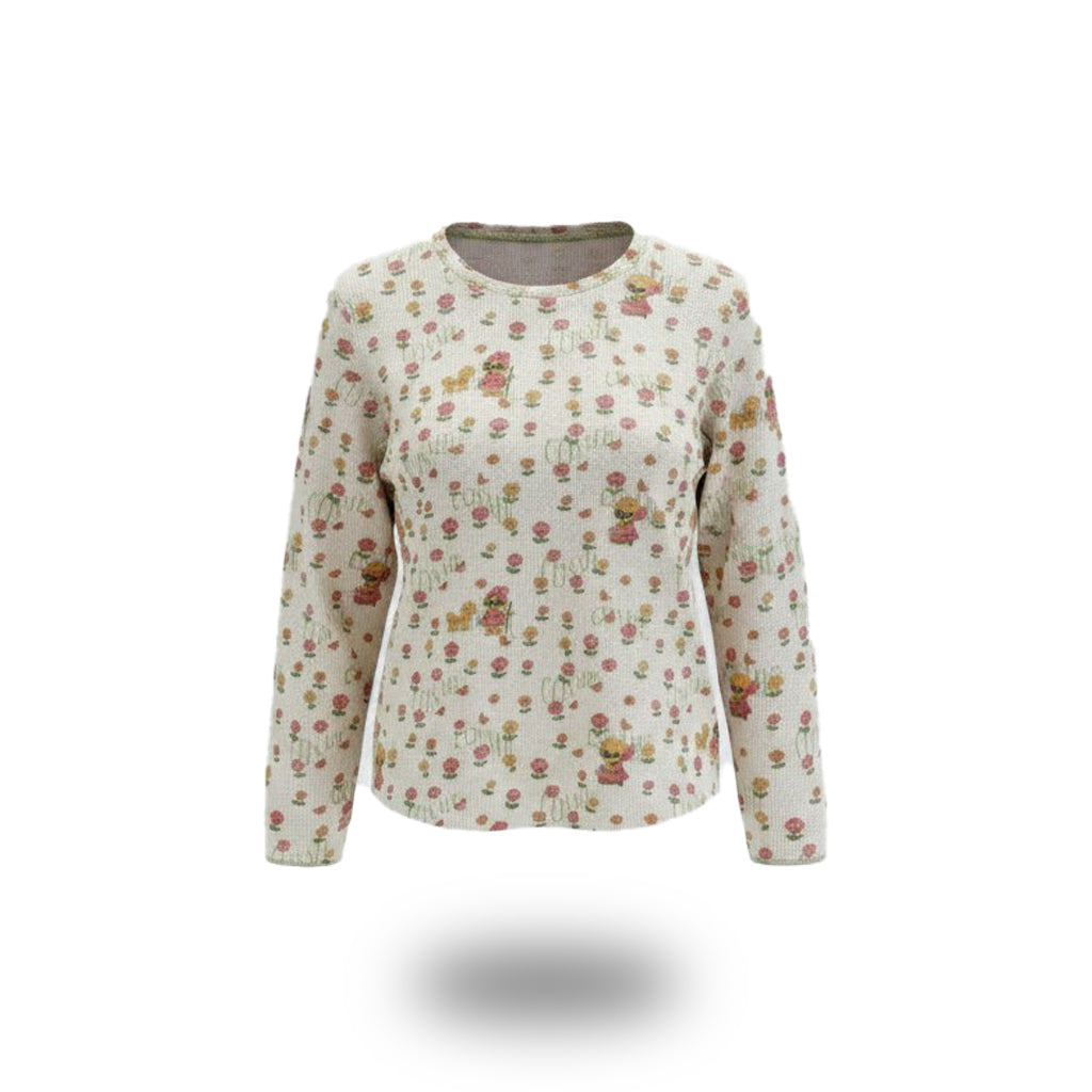 Cosmic Print Waffle Long Sleeve