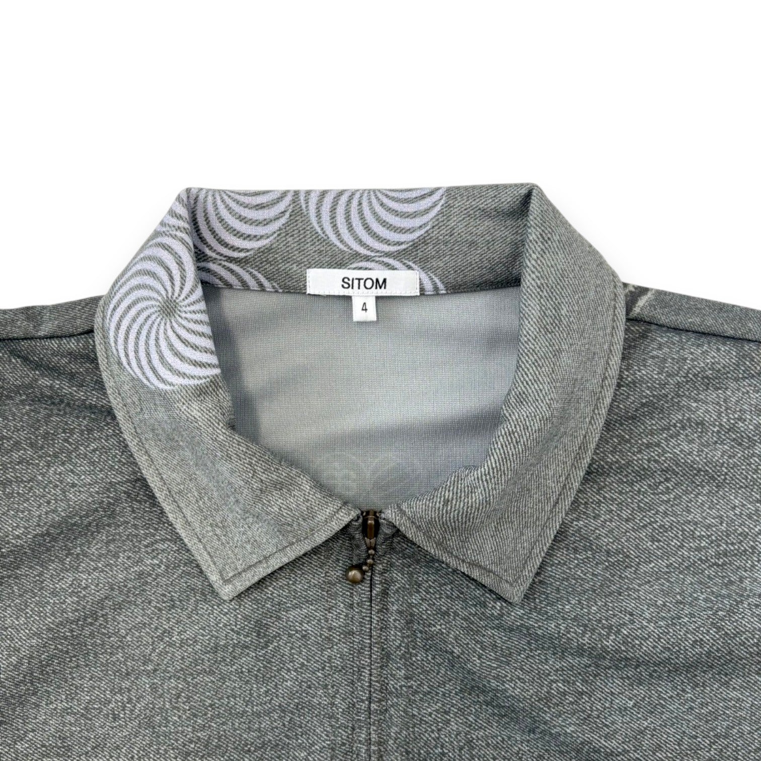 Denim Print Oversized Track Jacket sitom-official