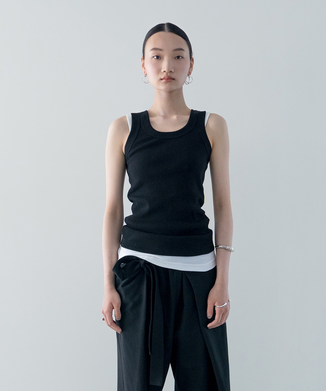 Regular sleeve rib tanktop